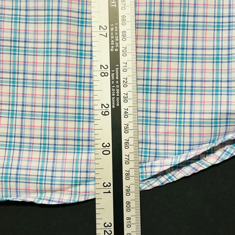 Lauren Ralph Lauren XL Mens Dress Shirt Plaid Stretch Regular Fit‎ 17 36/37